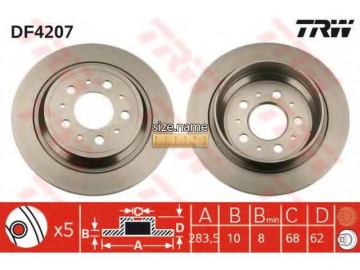 Brake Rotor DF4207 (TRW)