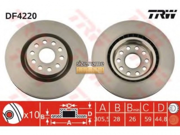 Brake Rotor DF4220 (TRW)