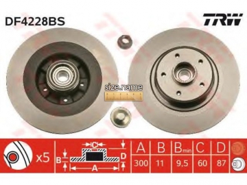 Brake Rotor DF4228BS (TRW)