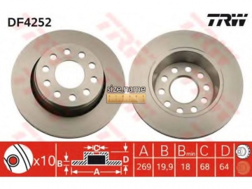 Brake Rotor DF4252 (TRW)