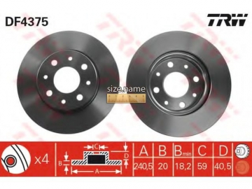 Brake Rotor DF4375 (TRW)