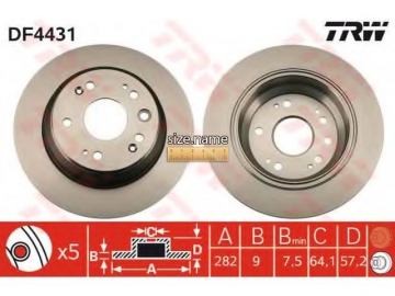 Brake Rotor DF4431 (TRW)