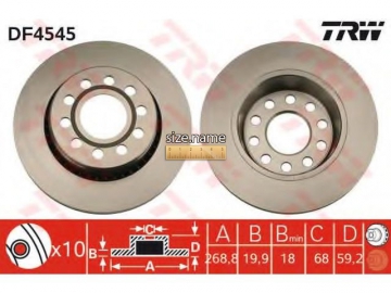 Brake Rotor DF4545 (TRW)