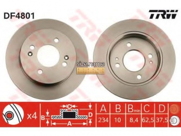 Brake Rotor DF4801 (TRW)