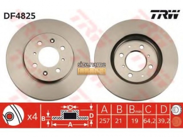 Brake Rotor DF4825 (TRW)