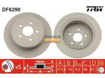 Brake Rotor DF6290 (TRW)
