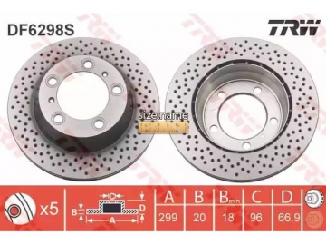 Brake Rotor DF6298S (TRW)