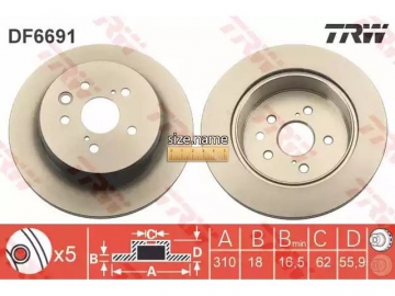 Brake Rotor DF6691 (TRW)