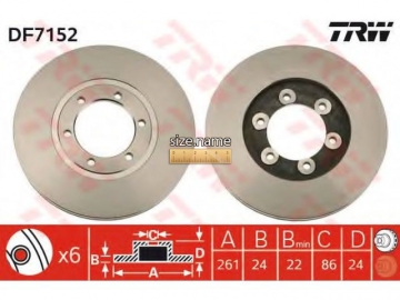 Brake Rotor DF7152 (TRW)