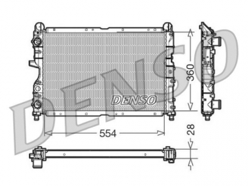 Радиатор двигателя DRM01003 (Denso)