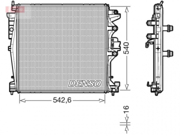 Радіатор двигуна DRM01004 (Denso)