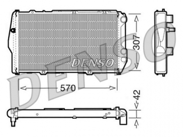 Радиатор двигателя DRM02001 (Denso)