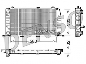 Радіатор двигуна DRM02010 (Denso)