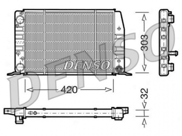 Радіатор двигуна DRM02012 (Denso)