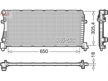 Радіатор двигуна DRM02017 (Denso)