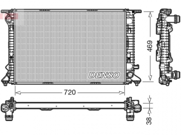 Радиатор двигателя DRM02024 (Denso)