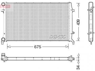 Радиатор двигателя DRM02027 (Denso)