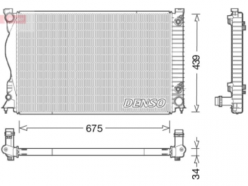Радиатор двигателя DRM02028 (Denso)