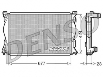 Радіатор двигуна DRM02036 (Denso)