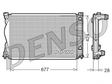 Радіатор двигуна DRM02037 (Denso)