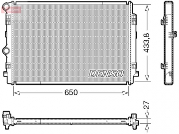 Радіатор двигуна DRM02044 (Denso)