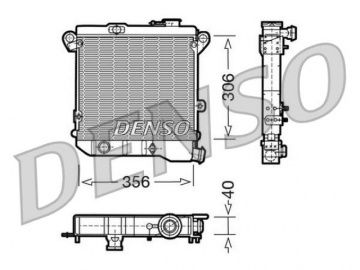 Радиатор двигателя DRM04001 (Denso)