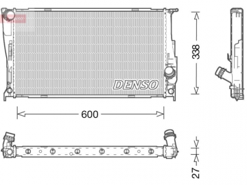 Радиатор двигателя DRM05003 (Denso)