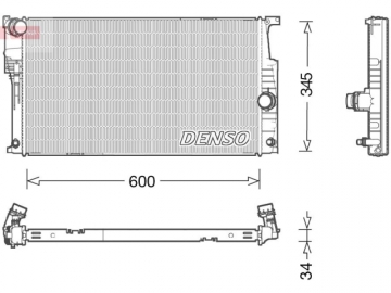 Радиатор двигателя DRM05004 (Denso)