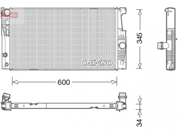 Радіатор двигуна DRM05005 (Denso)