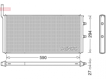 Радиатор двигателя DRM05009 (Denso)