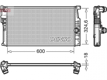 Радіатор двигуна DRM05017 (Denso)