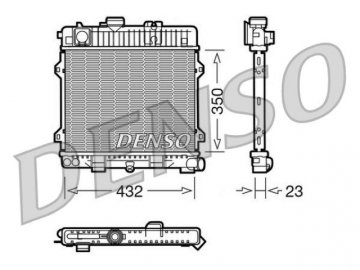 Радиатор двигателя DRM05024 (Denso)