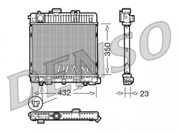 Радиатор двигателя DRM05025 (Denso)