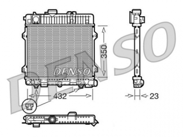 Радиатор двигателя DRM05028 (Denso)