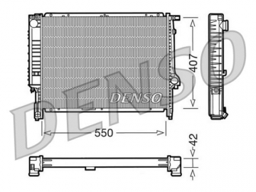 Радиатор двигателя DRM05039 (Denso)