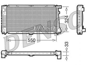 Радіатор двигуна DRM05058 (Denso)