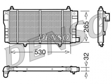 Радіатор двигуна DRM07002 (Denso)