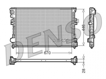 Engine Radiator DRM07050 (Denso)