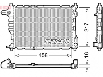 Радиатор двигателя DRM08005 (Denso)