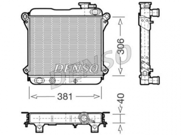 Радіатор двигуна DRM09001 (Denso)