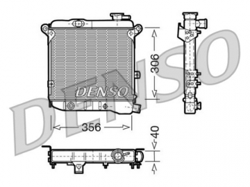 Радіатор двигуна DRM09002 (Denso)