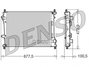 Радіатор двигуна DRM09037 (Denso)
