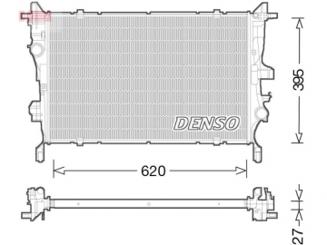 Радіатор двигуна DRM09045 (Denso)