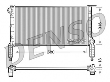 Радиатор двигателя DRM09064 (Denso)