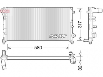 Радиатор двигателя DRM09089 (Denso)