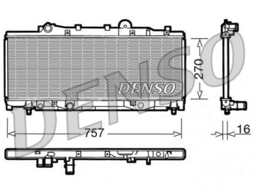 Радіатор двигуна DRM09090 (Denso)