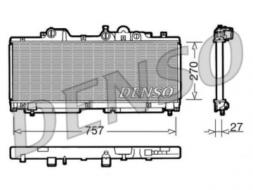 Радиатор двигателя DRM09091 (Denso)