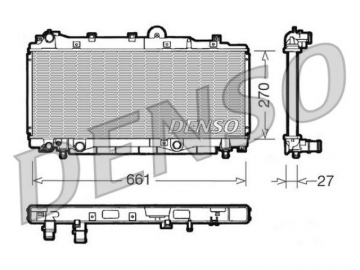Радіатор двигуна DRM09093 (Denso)