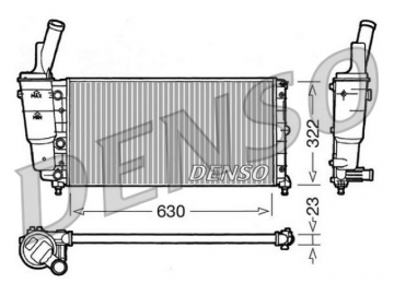 Радіатор двигуна DRM09097 (Denso)