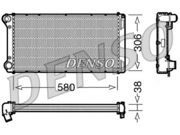 Радиатор двигателя DRM09098 (Denso)